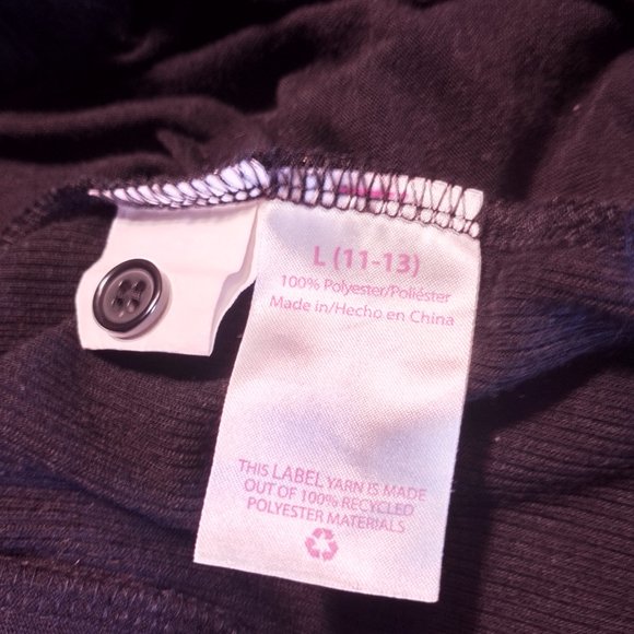 No Boundaries Polyester Black Large Button-up V-neck Pocket Sleeveless Crop Top - Picture 8 of 8